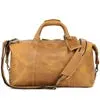 MARRANT 1133 Handmade Crazy Horse Leather Duffle Bags Large Men Travel Weekender Overnight Bag Genuine Leather Travel Bag